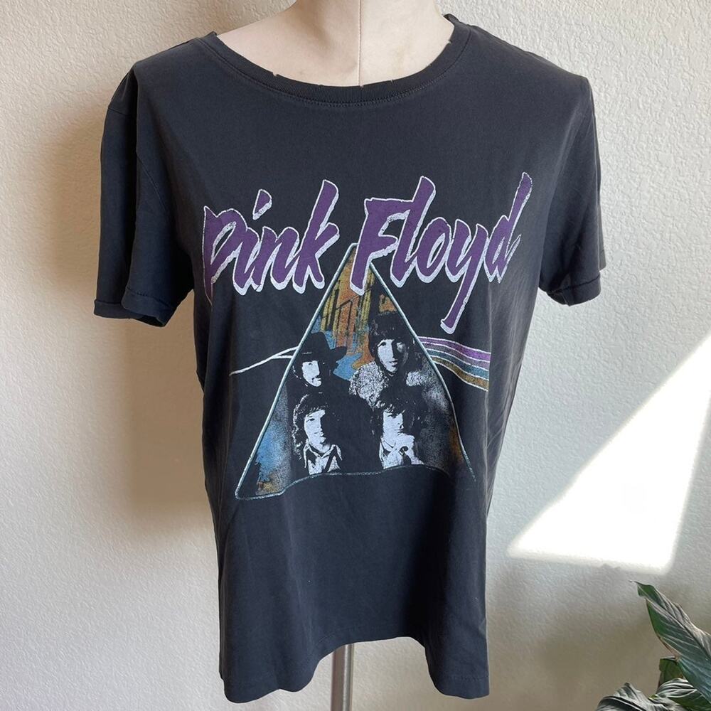 PINK floyd rock band official tee black cotton womens tee small NEW